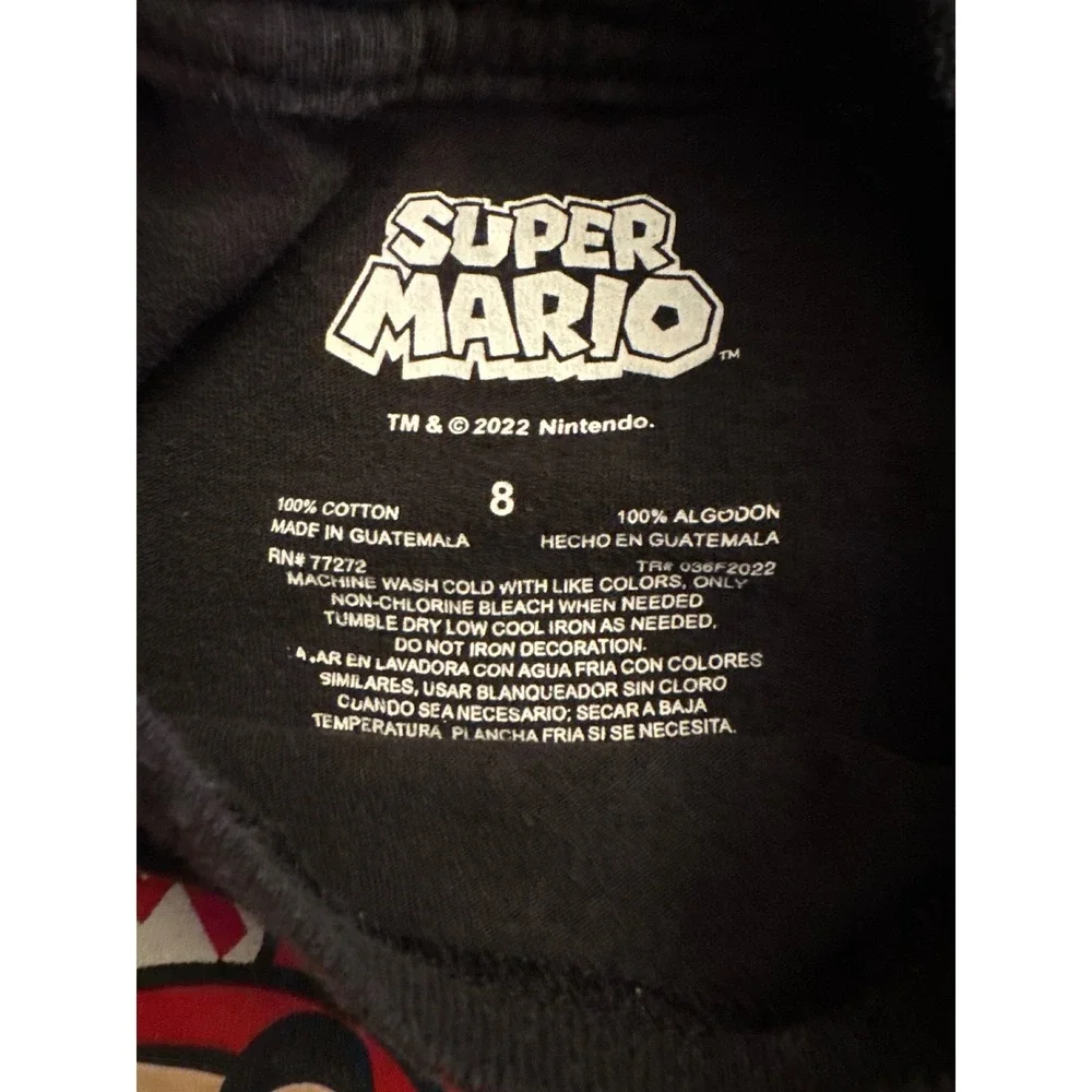 Boys Official Nintendo Super Mario & Yoshi Long Sleeve T Shirt Size‎ 8 Blank - Picture 2 of 6